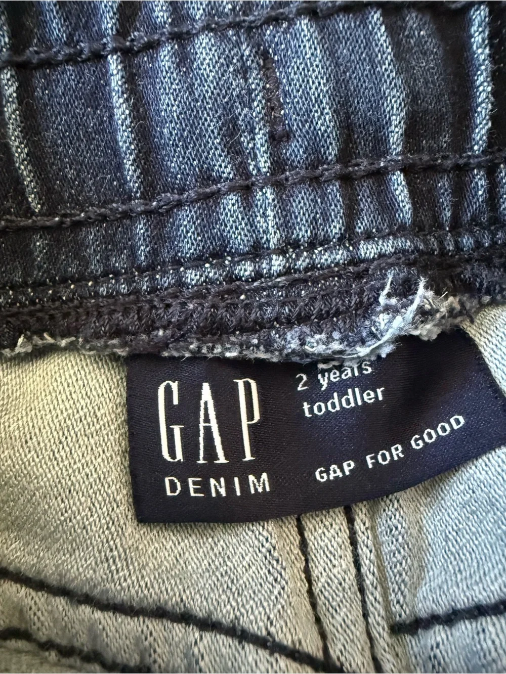 Gap Kids Dinosaur Print Denim Jogger Jeans Blue 2T Pull On